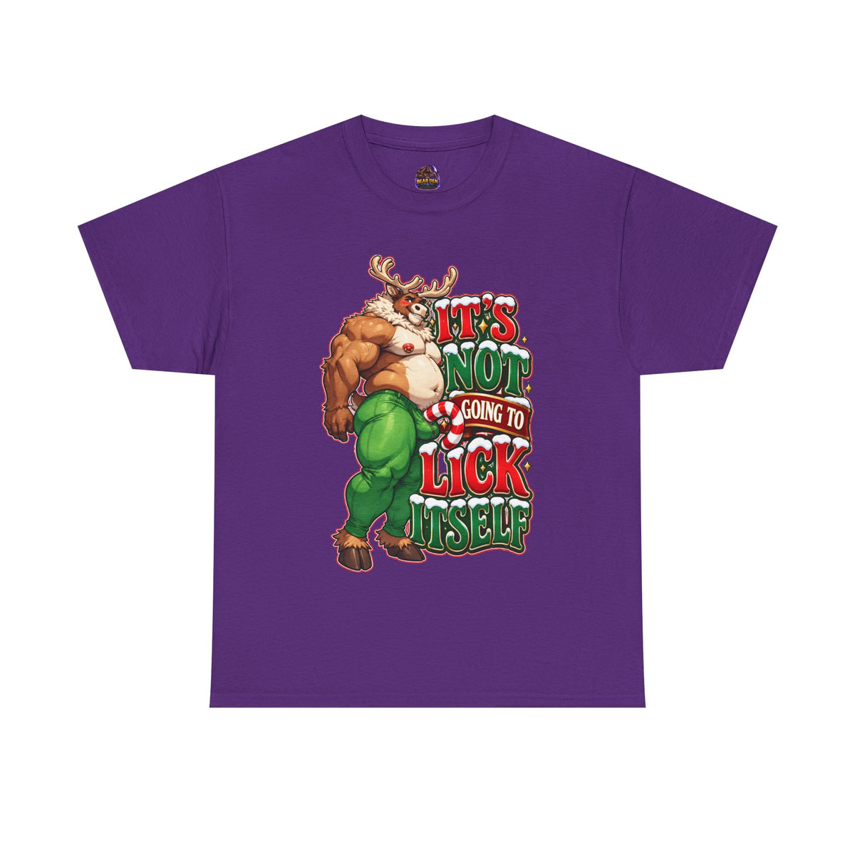 Gay Bear "It's Not Going To lick Itself" Reindeer Christmas Tee