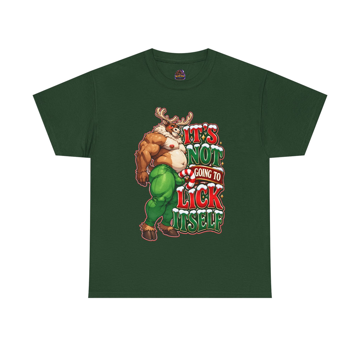Gay Bear "It's Not Going To lick Itself" Reindeer Christmas Tee