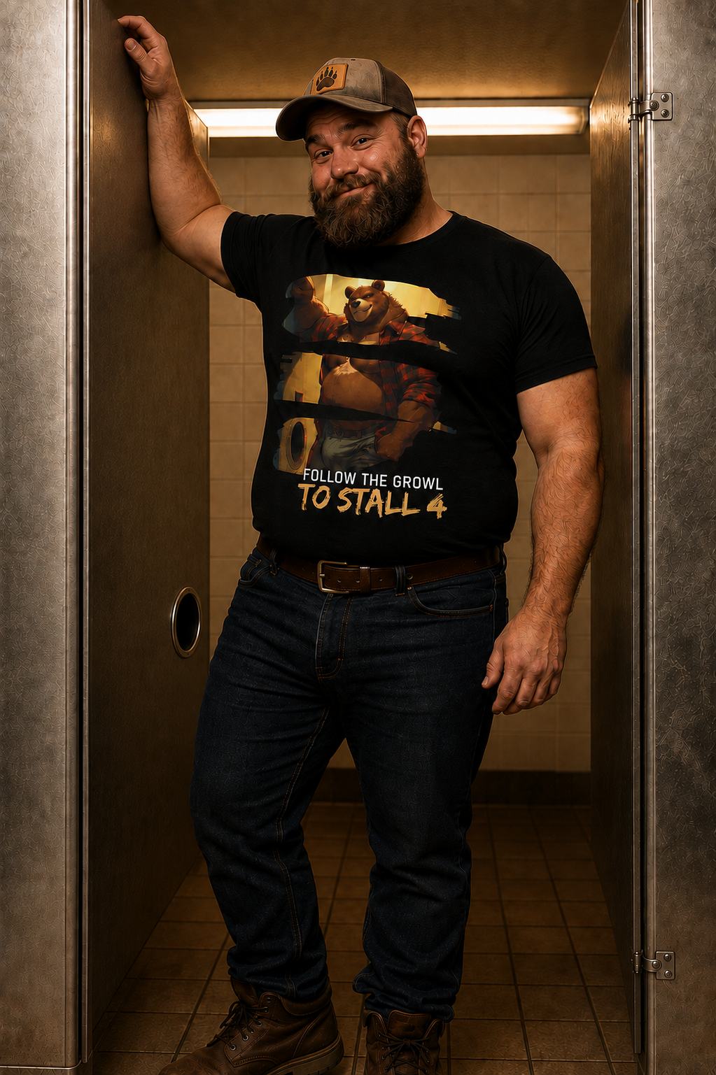 Follow The Growl Gay Bear Tee