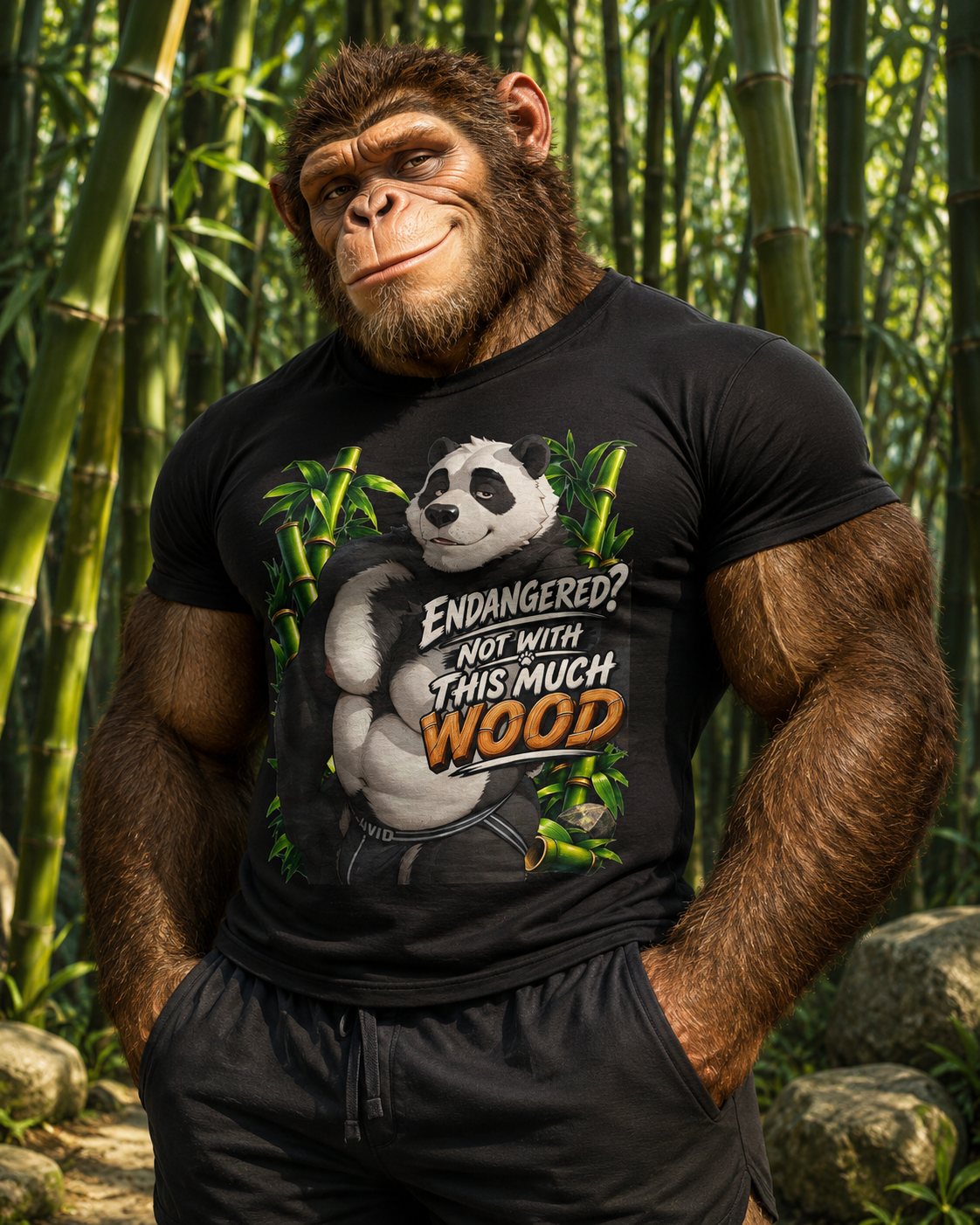 Endangered? Not With This Much Wood Gay Panda Bear T-Shirt
