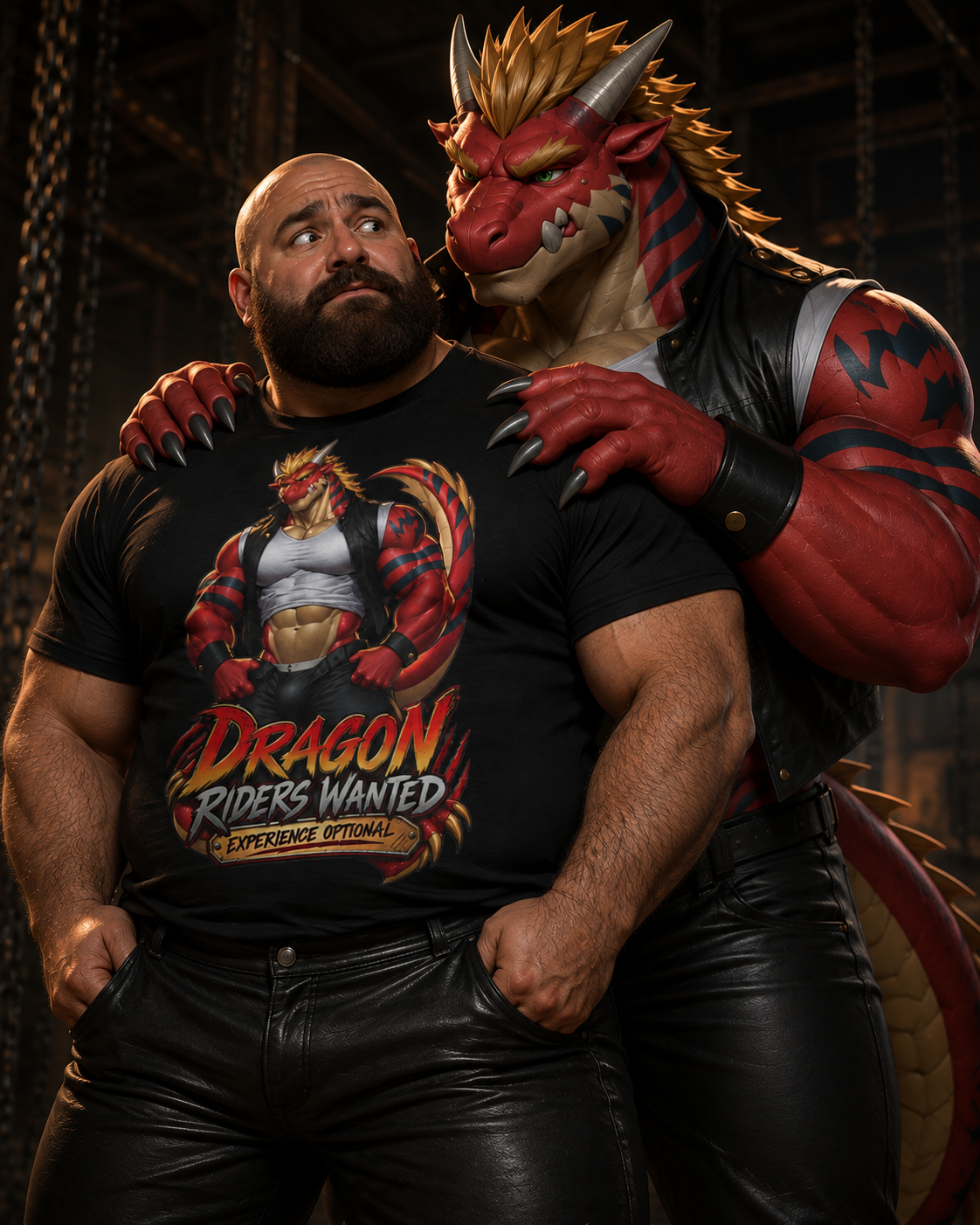 Dragon Riders Wanted — Experience Optional Gay Bear Tee