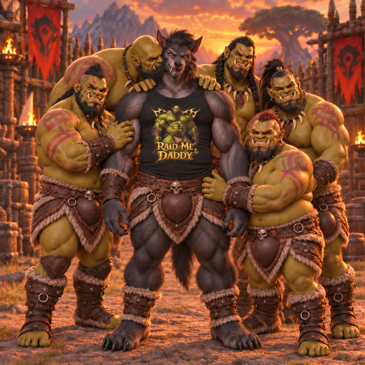 Gay Bear "Raid Me Daddy" Orc Tank Top
