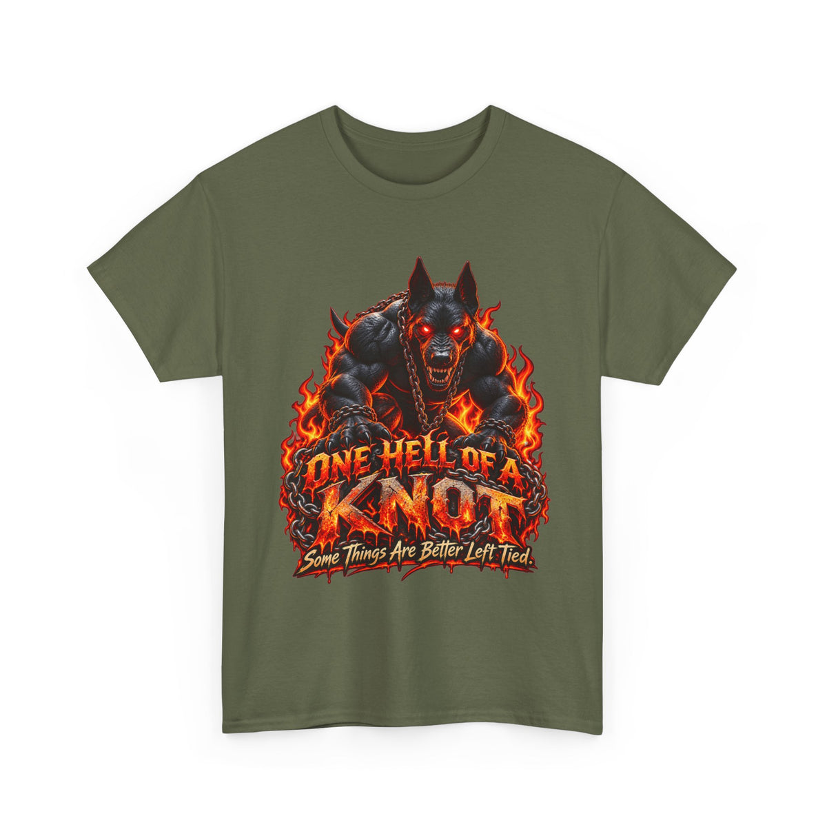One Hell of a Knot – Hellhound Graphic Tee | Gay Furry & Bear Pride Shirt