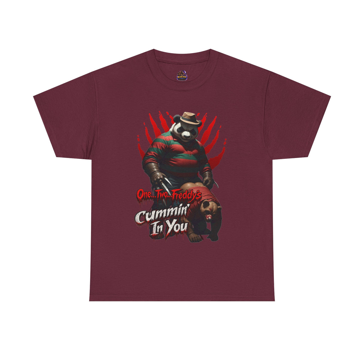 Gay Bear "One... Two... Freddy's Cummin' In You" Halloween Tee