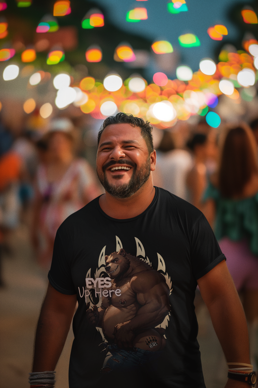 Eyes Up Here Bear Tee