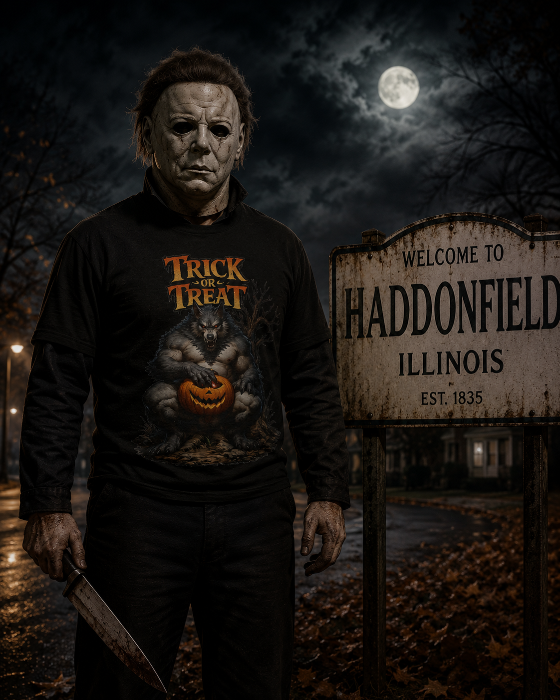 Gay Trick or Treat Halloween Werewolf Tee