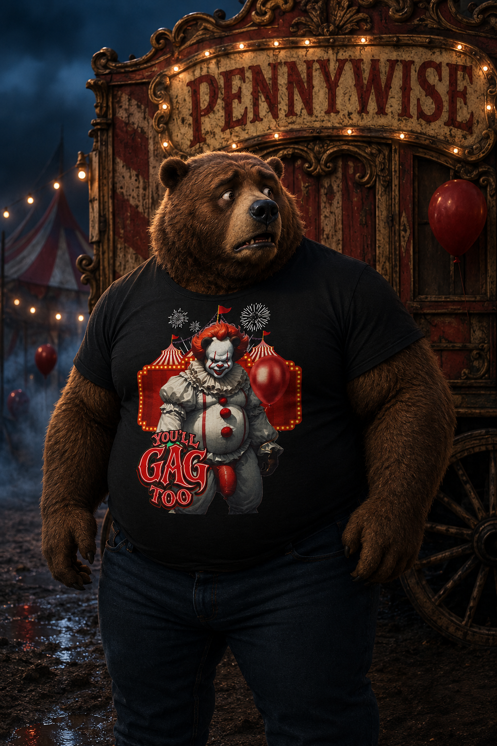 Gay Bear "You'll Gag Too" Clown Tee