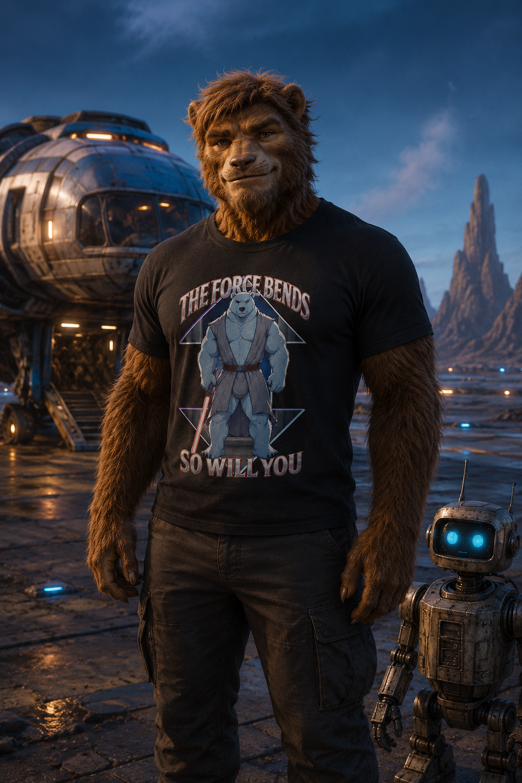 The Force Bends So Will You Jedi Gay Bear Tee