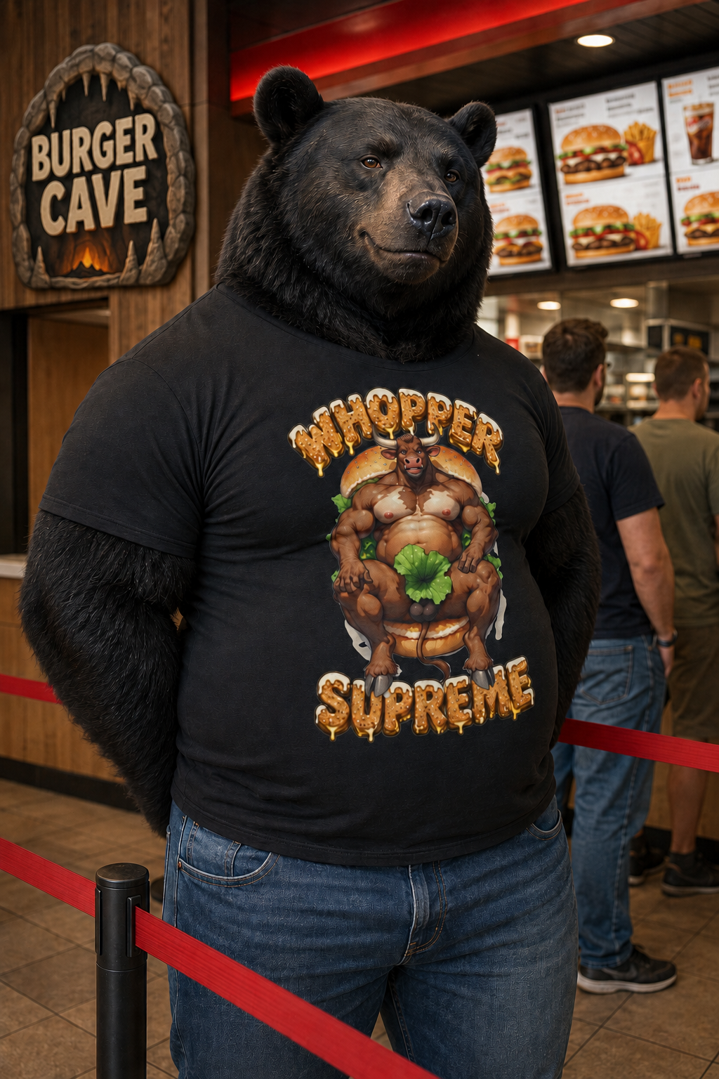 Gay Bear "Whopper Supreme" Bull Tee