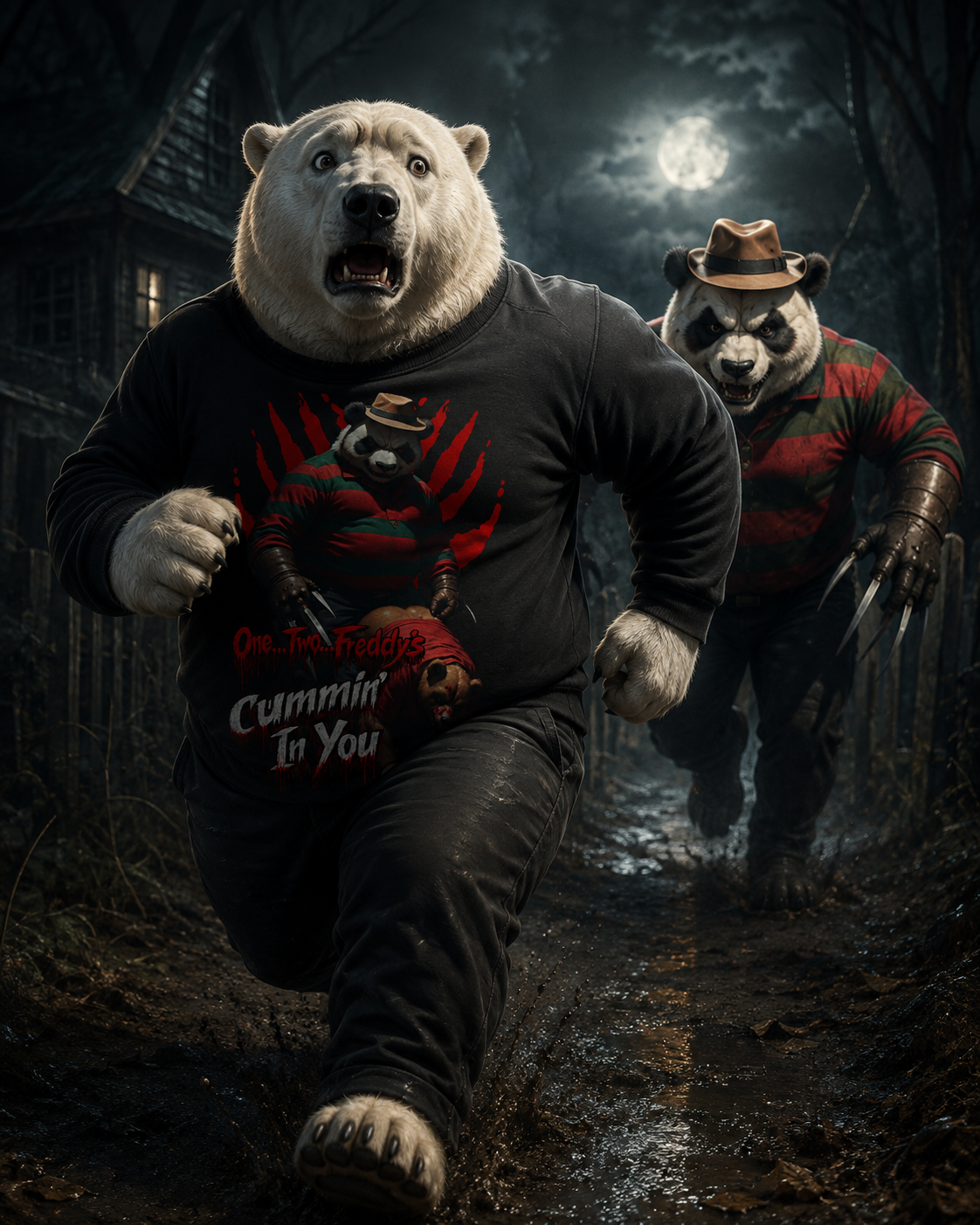 Gay Horror "One... Two... Freddy's Cummin' In You" Sweatshirt