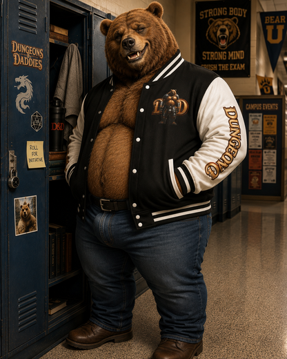 Gay Bear Dungeons & Daddies Letterman Jacket