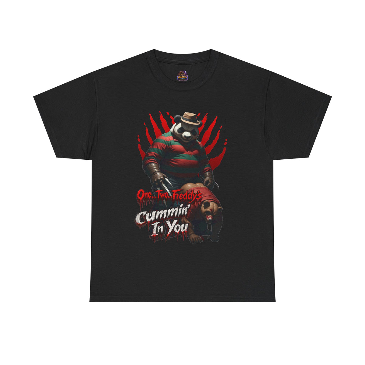 Gay Bear "One... Two... Freddy's Cummin' In You" Halloween Tee