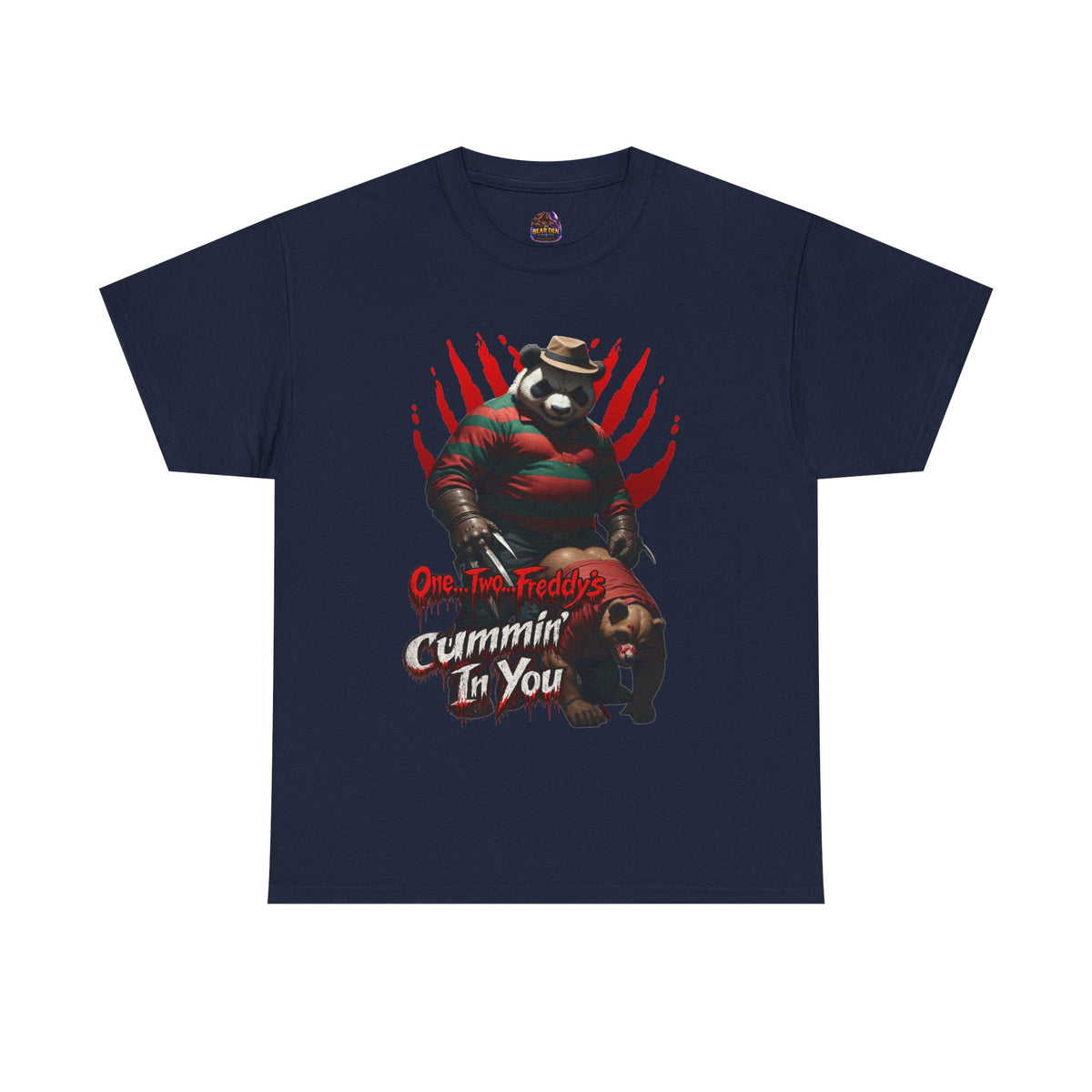 Gay Bear "One... Two... Freddy's Cummin' In You" Halloween Tee