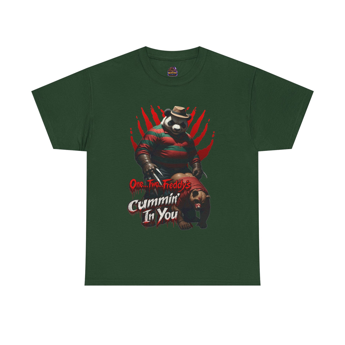Gay Bear "One... Two... Freddy's Cummin' In You" Halloween Tee